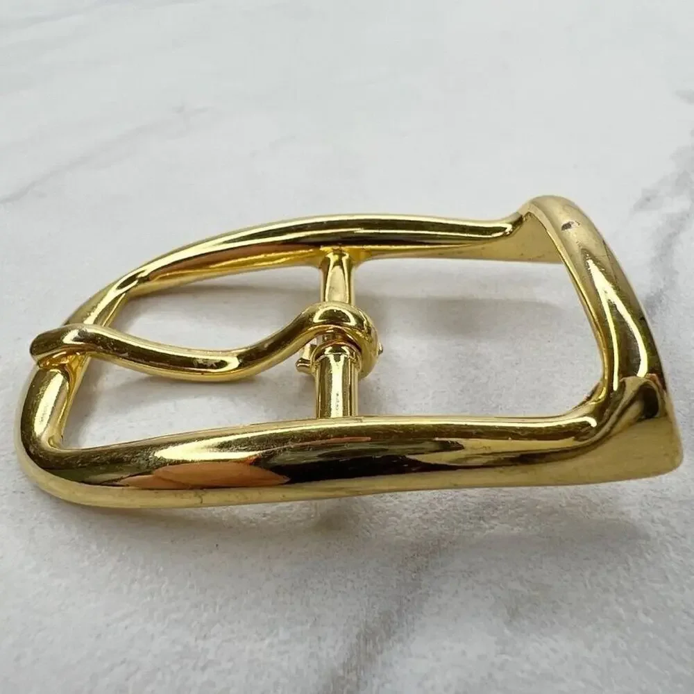 Vintage Gold Tone Simple Basic Belt Buckle for up to 1 Inch Belt